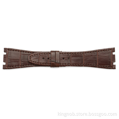 AP02 Genuine alligator Leather Watch Band For AP RO - Brown